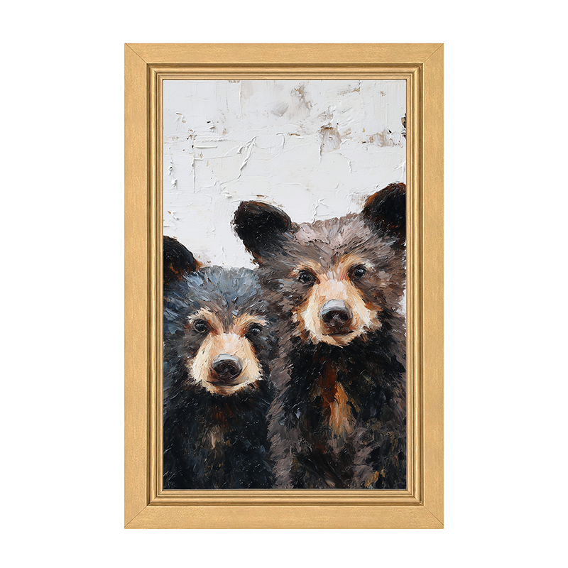 Animal Buddies - Curious Bears - Framed Art
