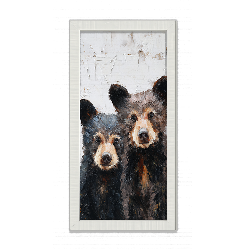 Animal Buddies - Curious Bears - Framed Art