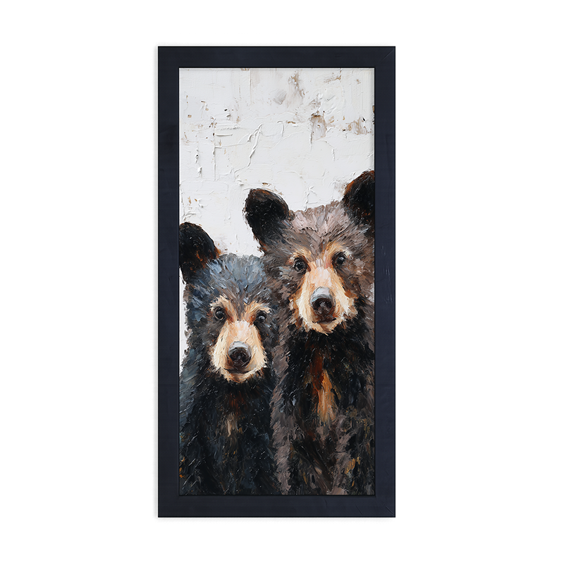 Animal Buddies - Curious Bears - Framed Art