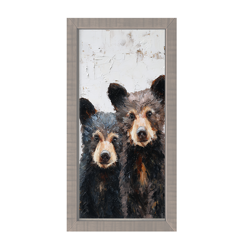 Animal Buddies - Curious Bears - Framed Art