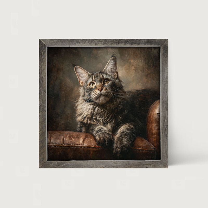 Armchair with Maine Coon Cat