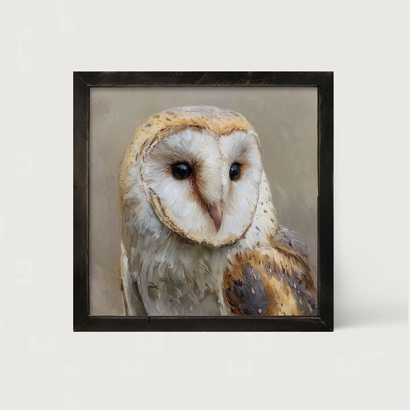 Barn Owl Close-up - Framed Art