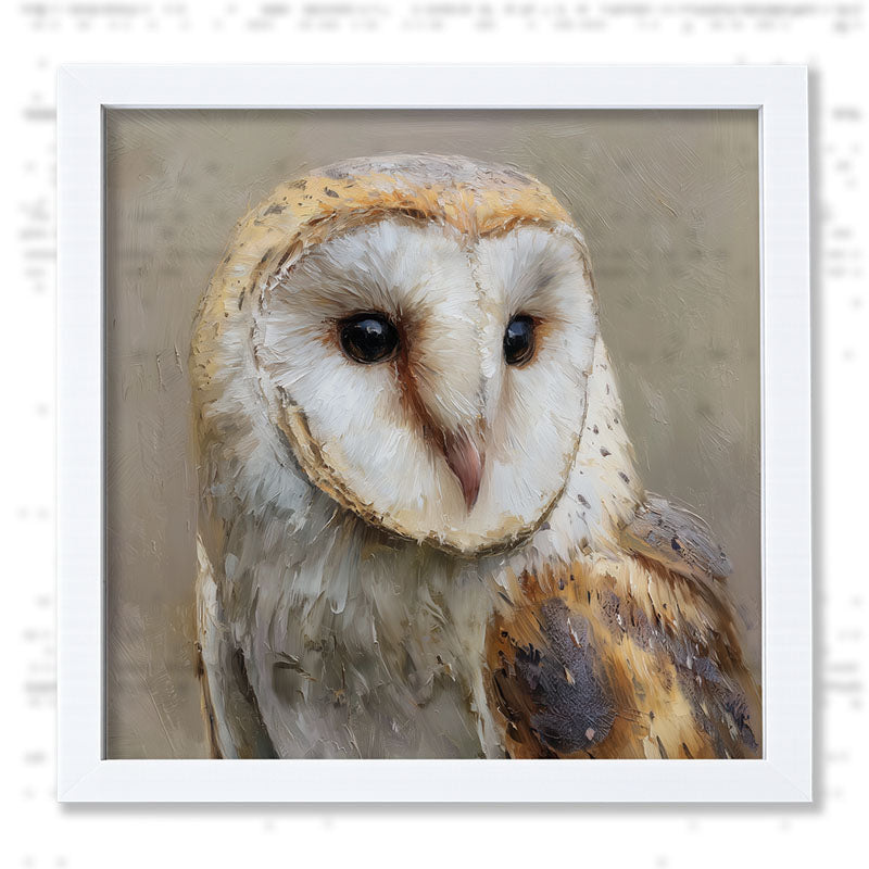 Barn Owl Close-up - Framed Art