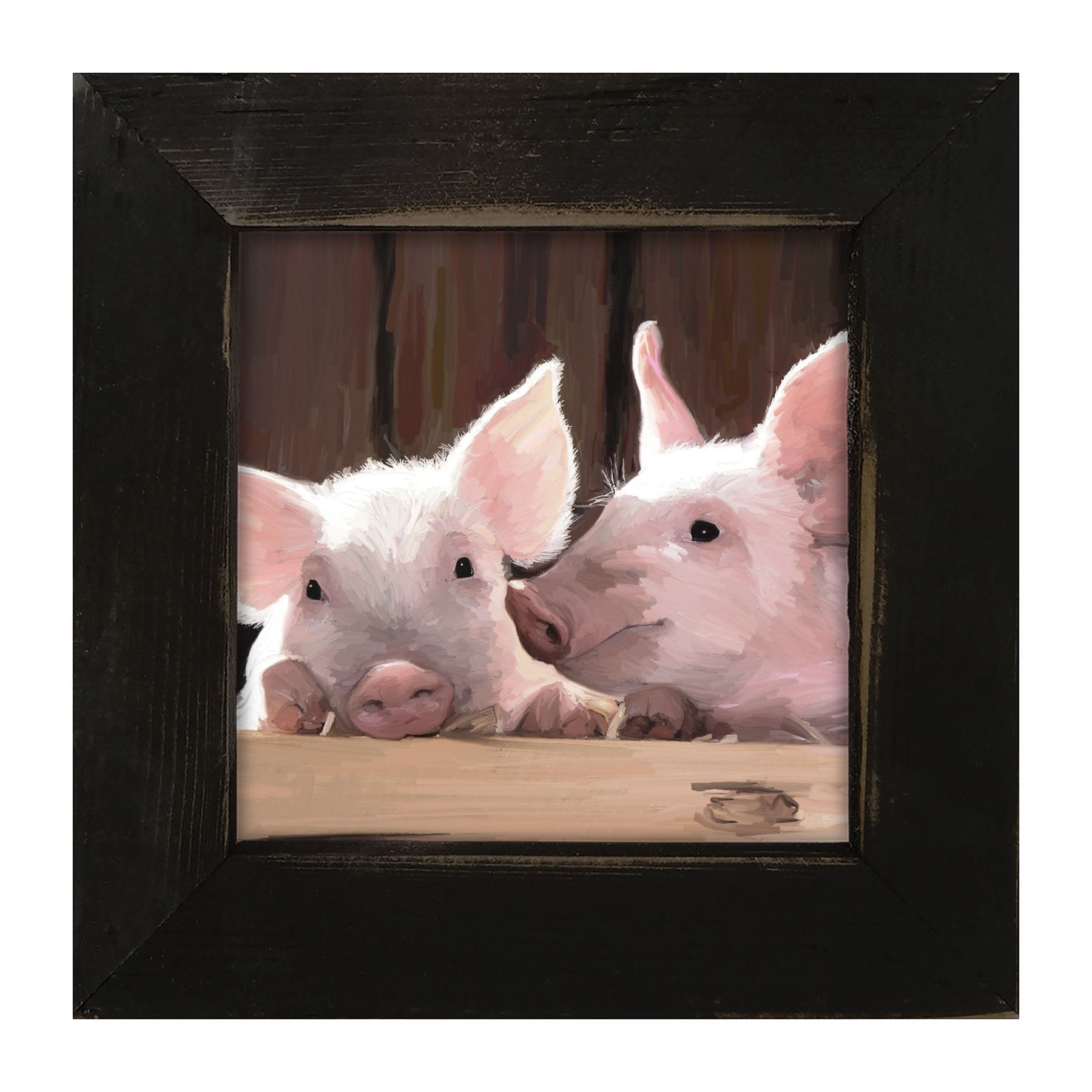 Two Pigs - Framed art