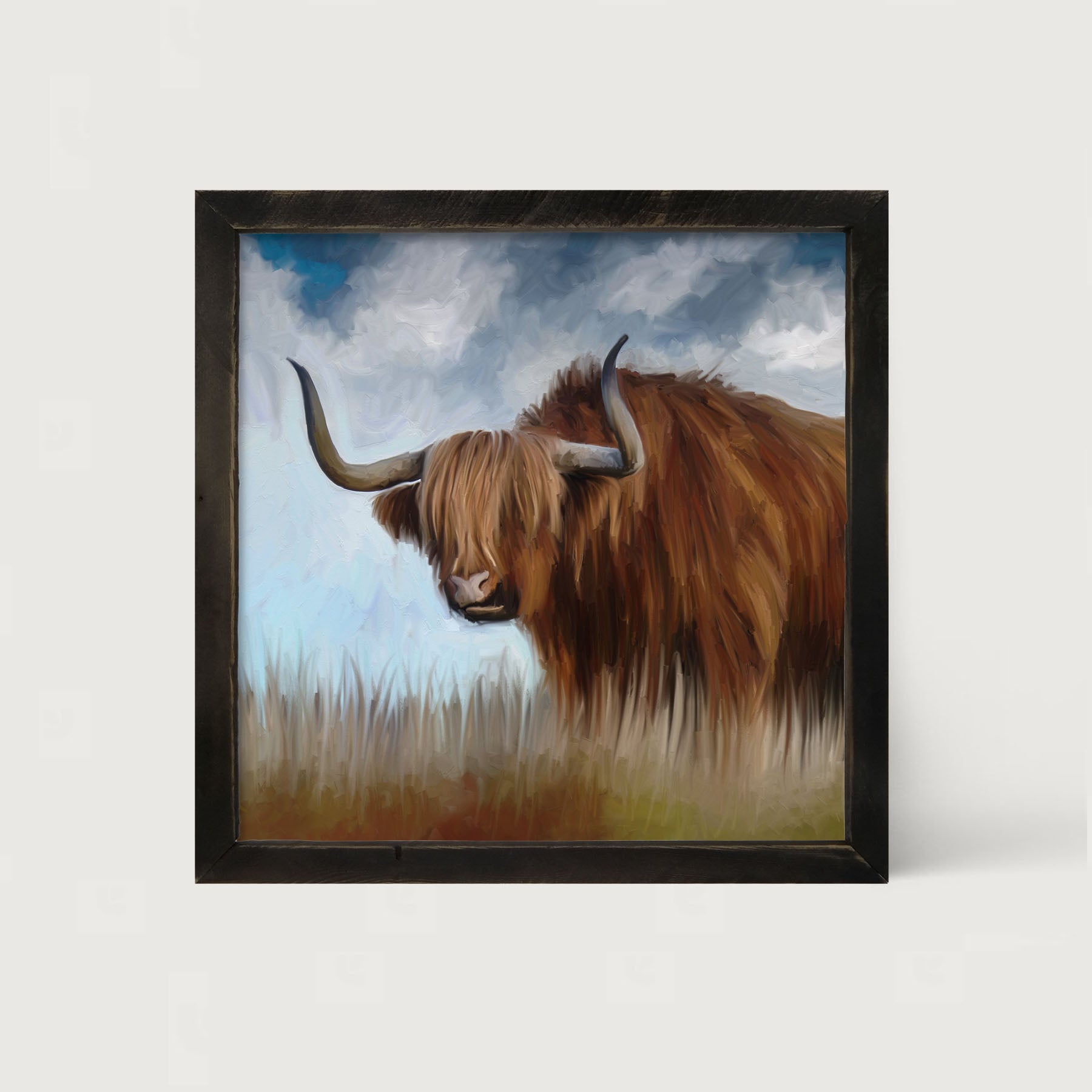 Highland Bull - Framed art