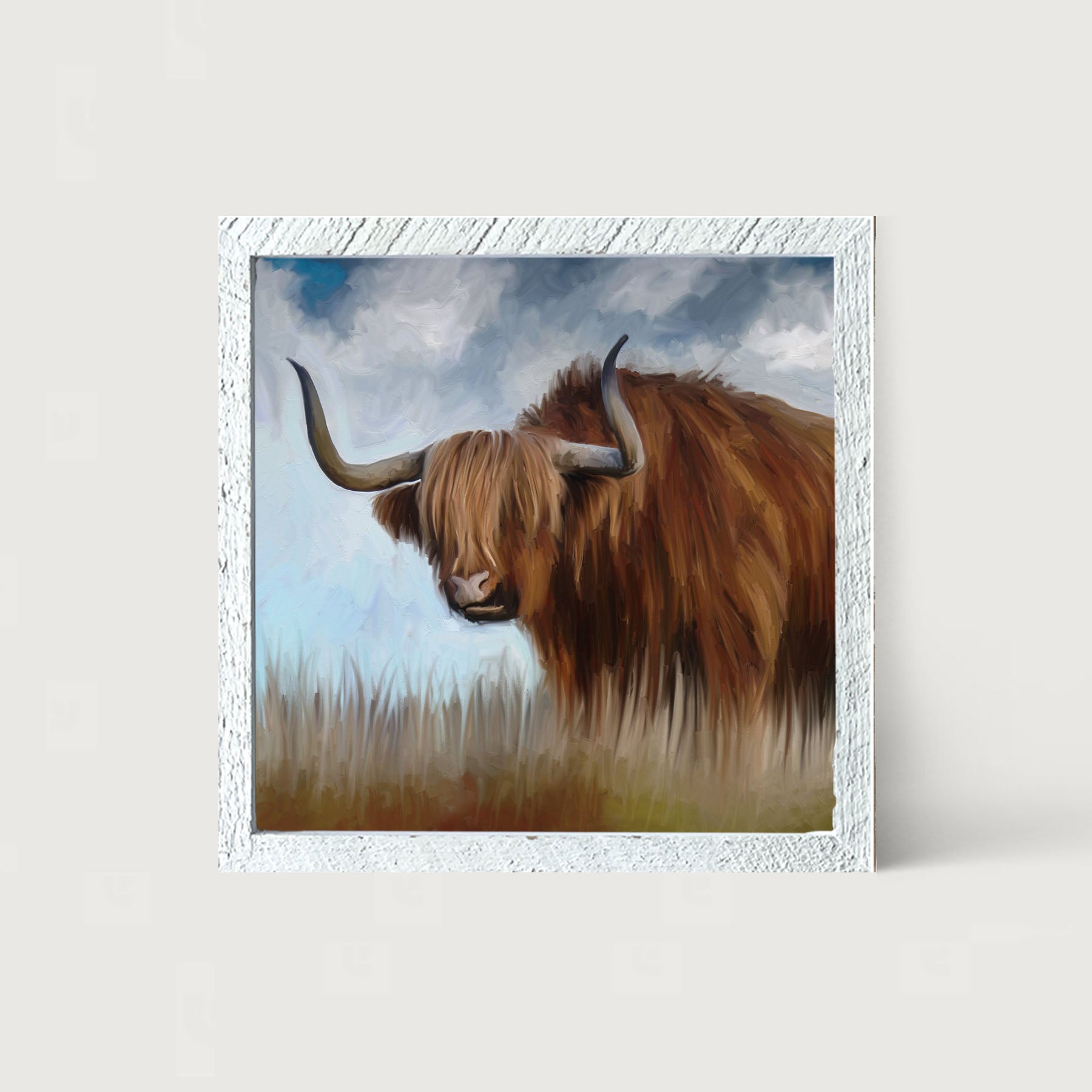 Highland Bull - Framed art