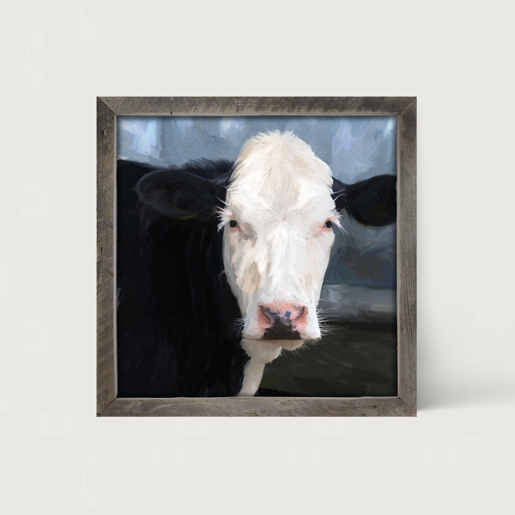 Holstein cow portrait - Framed art