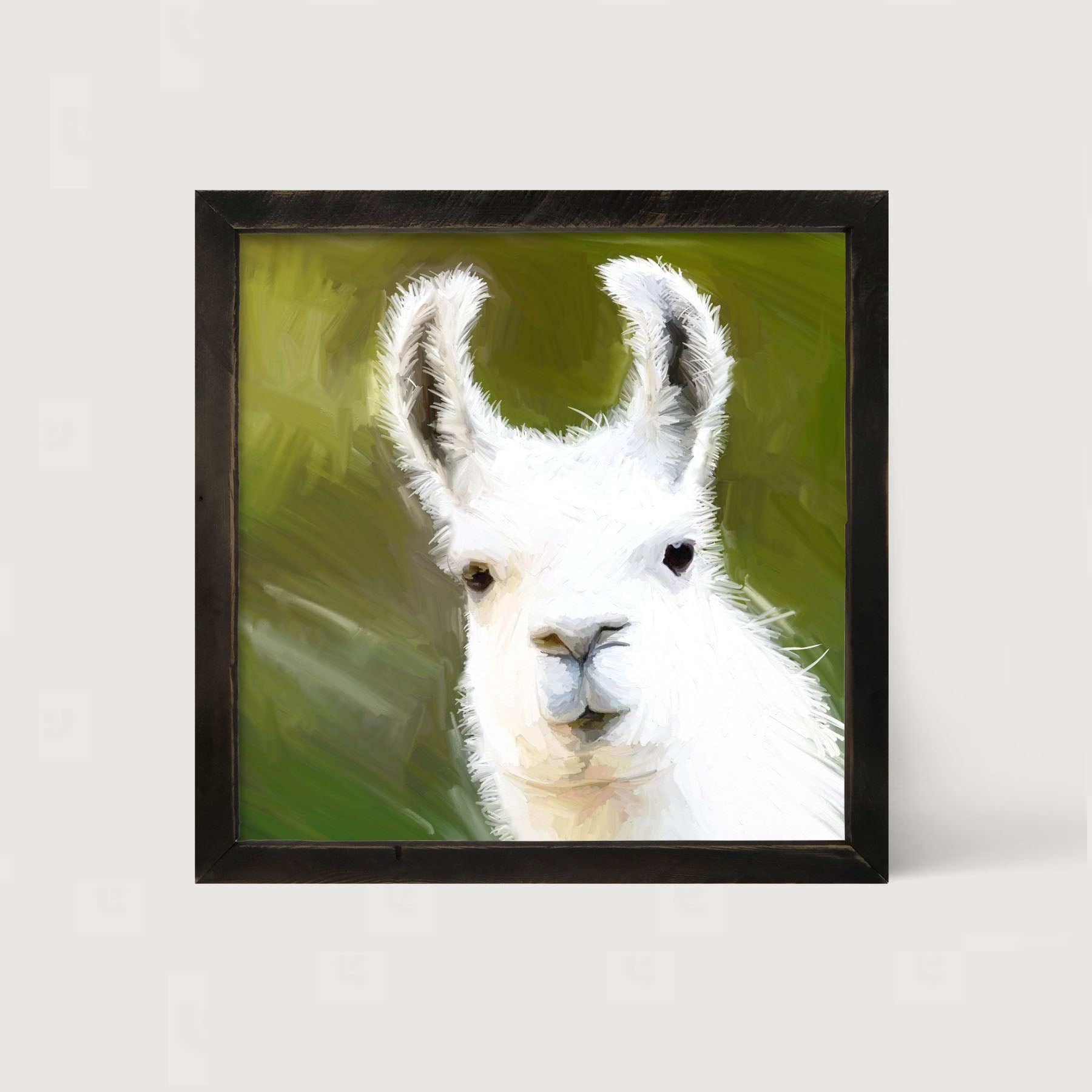 Curious Alpaca - Framed art