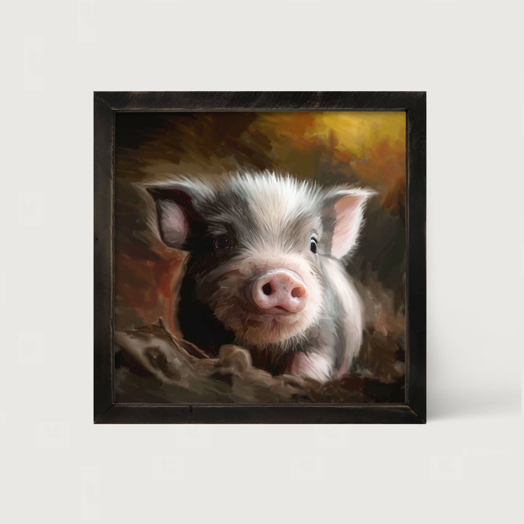 Baby pig - Framed art