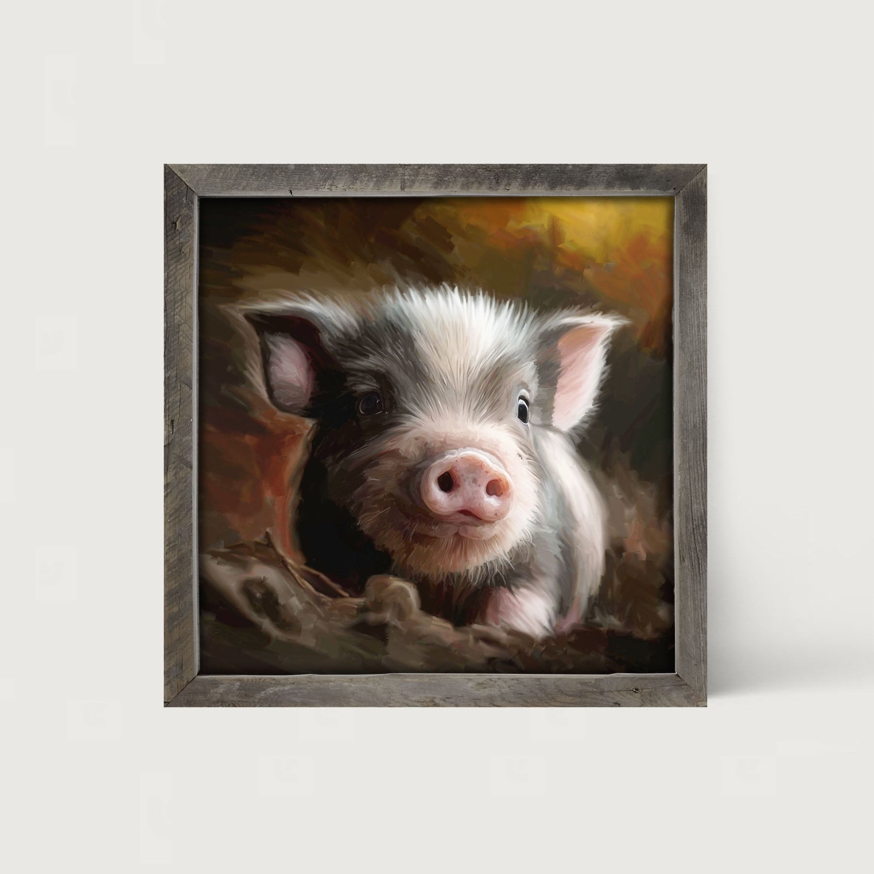 Baby pig - Framed art