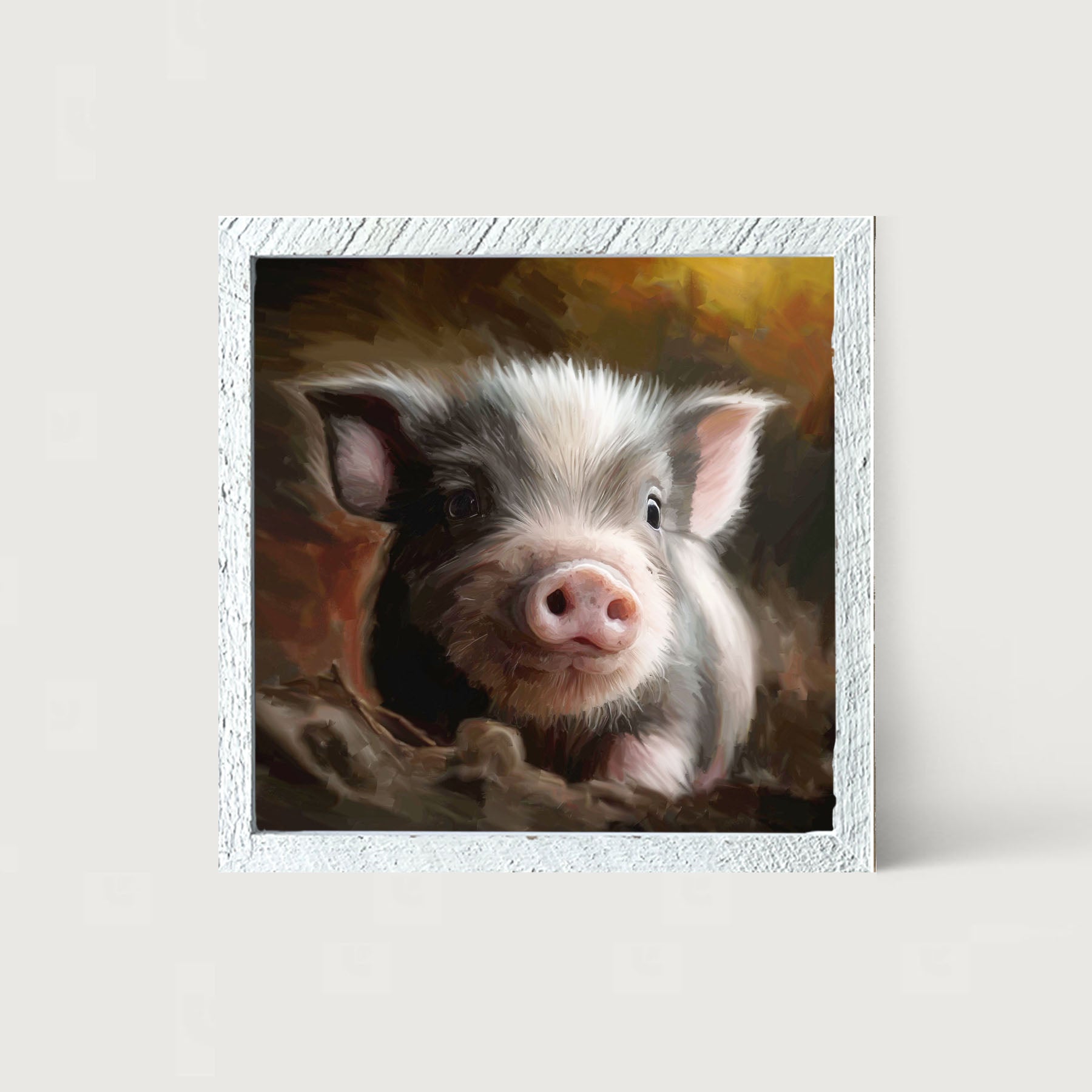 Baby pig - Framed art