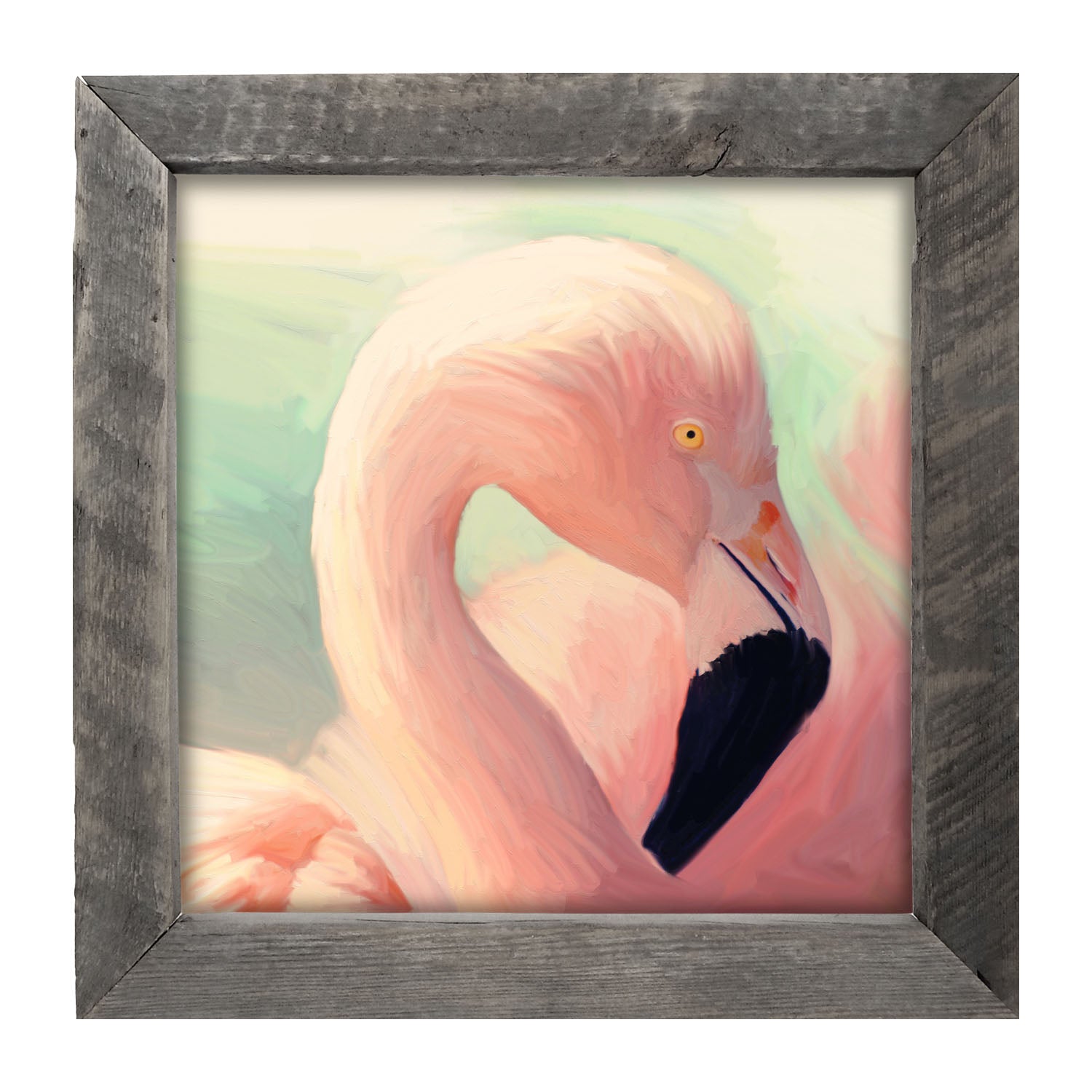 Flamingo Portrait - Framed art