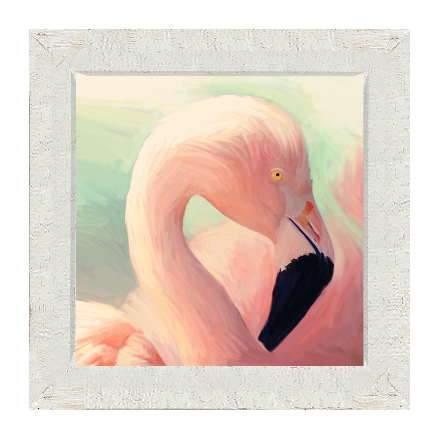 Flamingo Portrait - Framed art