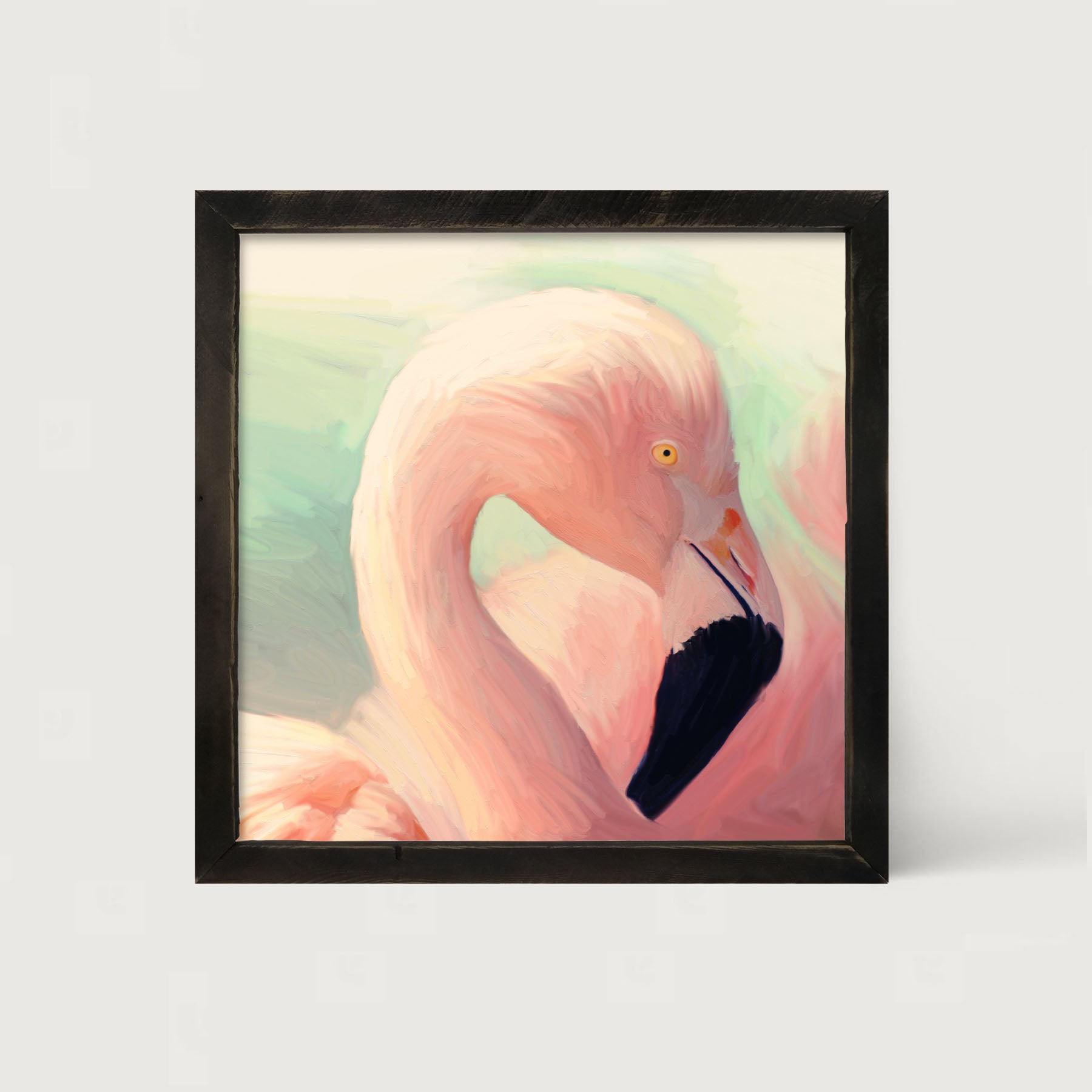 Flamingo Portrait - Framed art