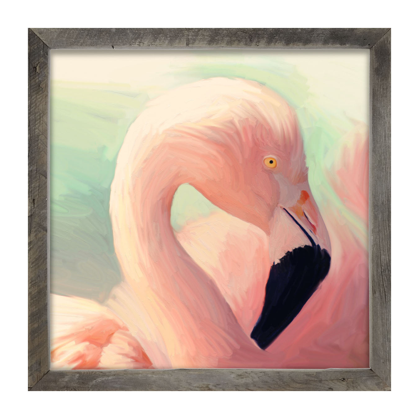 Flamingo Portrait - Framed art