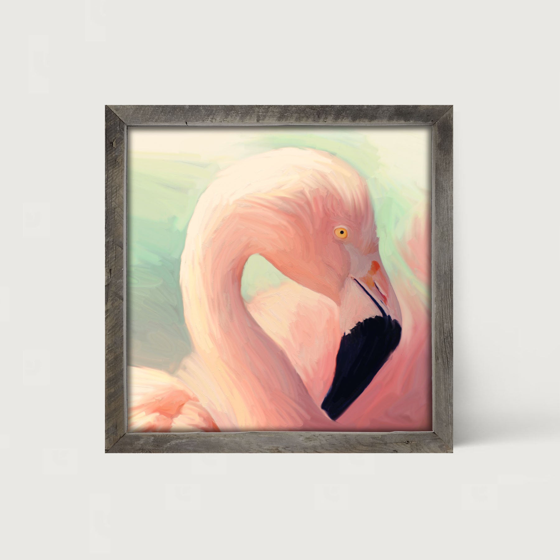 Flamingo Portrait - Framed art