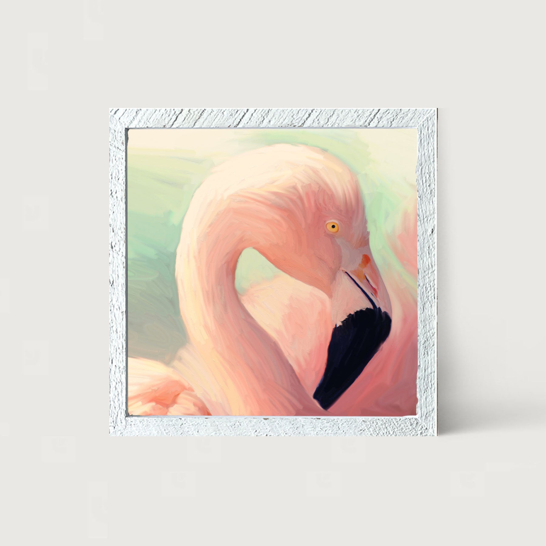 Flamingo Portrait - Framed art