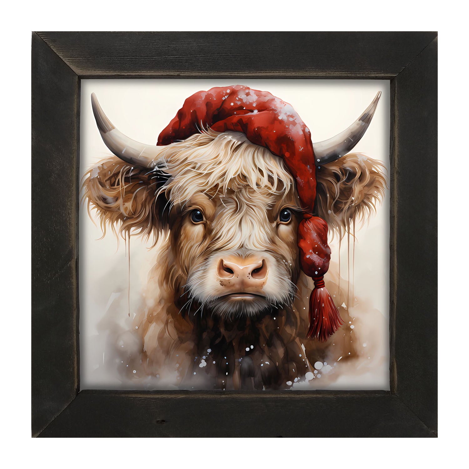Festive Highland cow