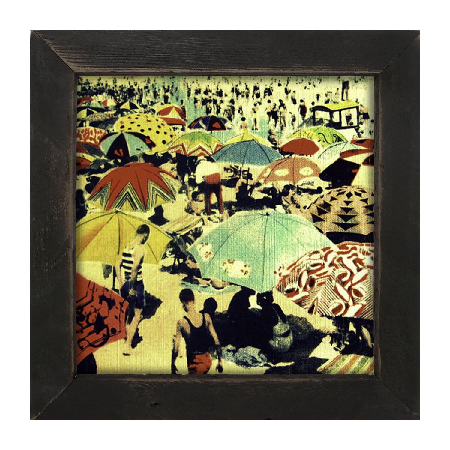 Crowded Beach - Framed art