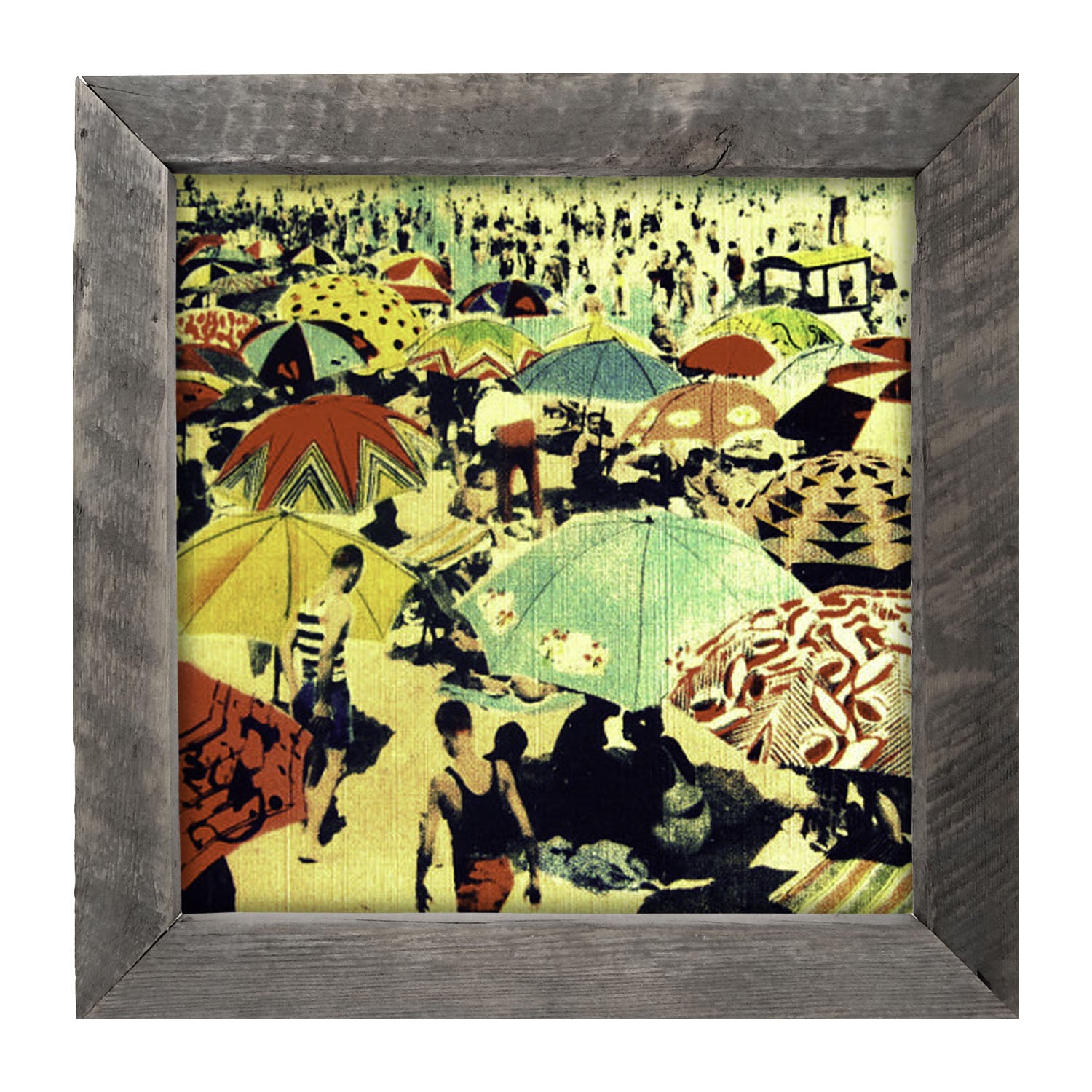 Crowded Beach - Framed art