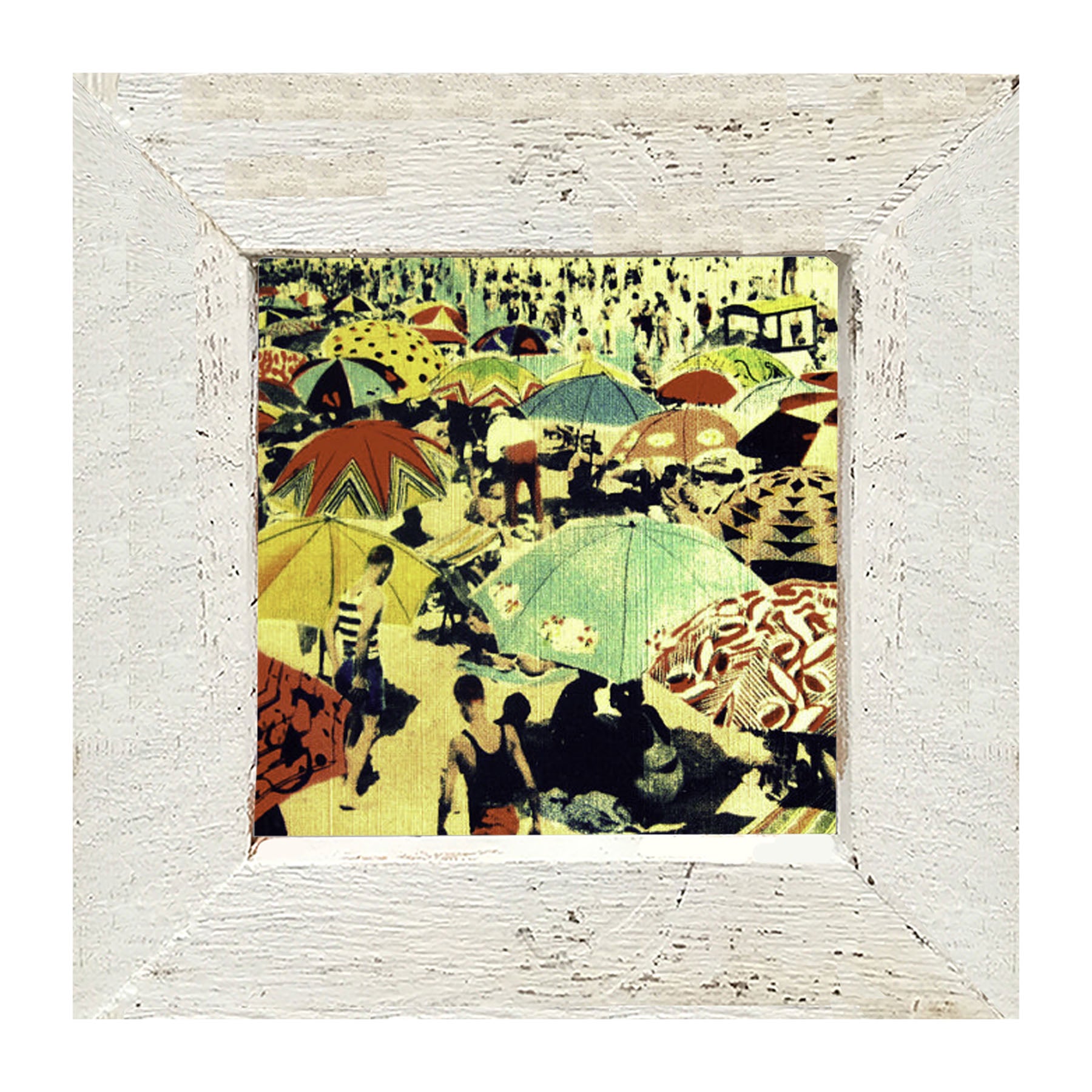 Crowded Beach - Framed art