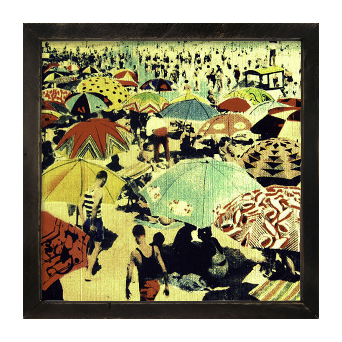 Crowded Beach - Framed art