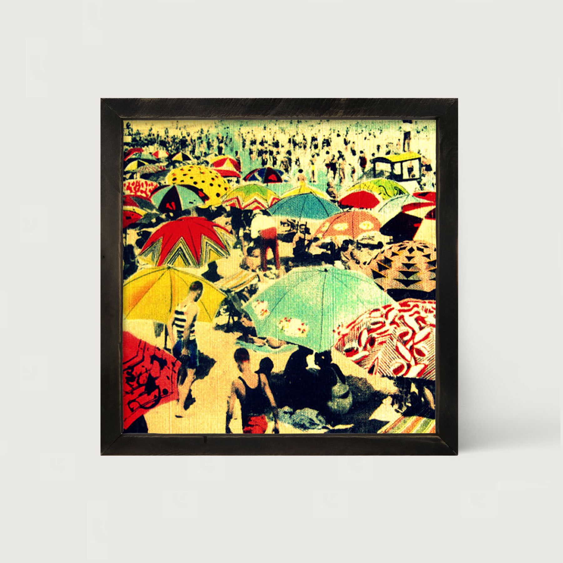 Crowded Beach - Framed art