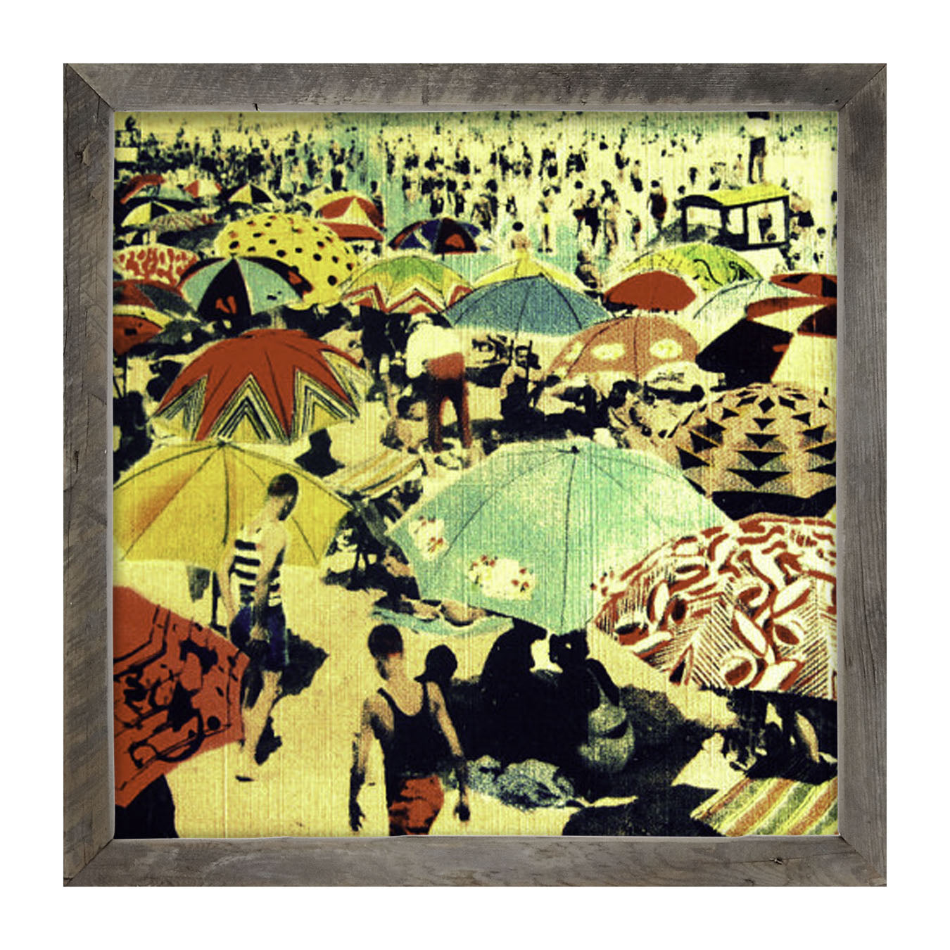 Crowded Beach - Framed art