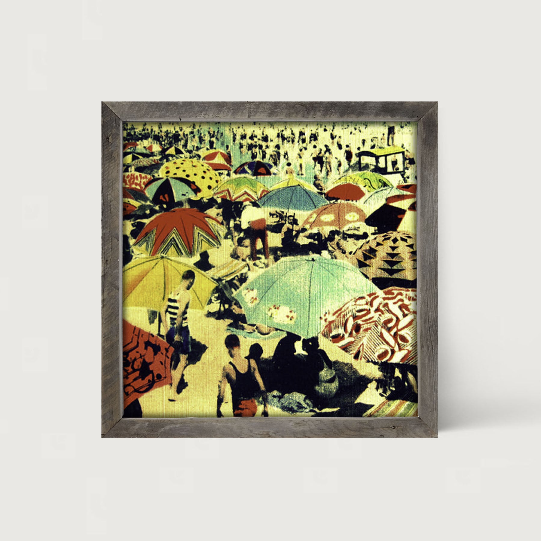 Crowded Beach - Framed art