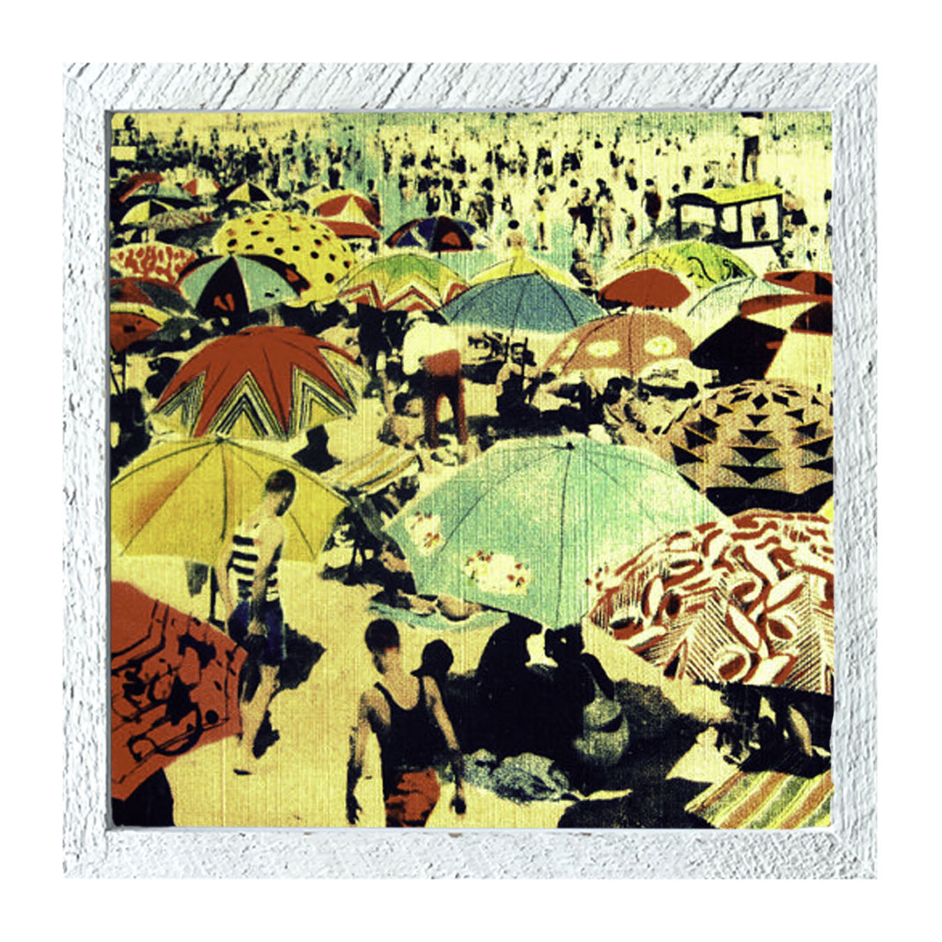Crowded Beach - Framed art