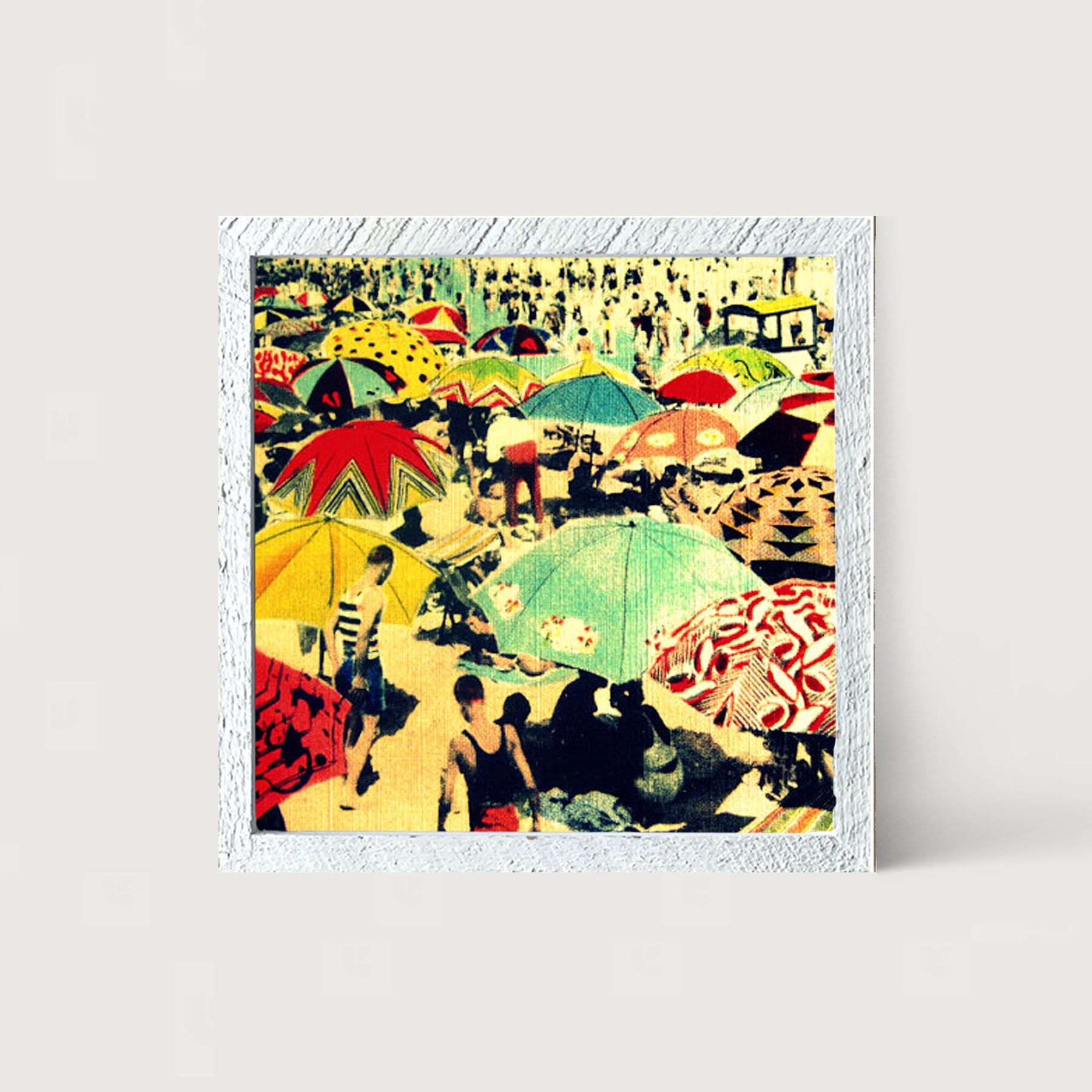 Crowded Beach - Framed art