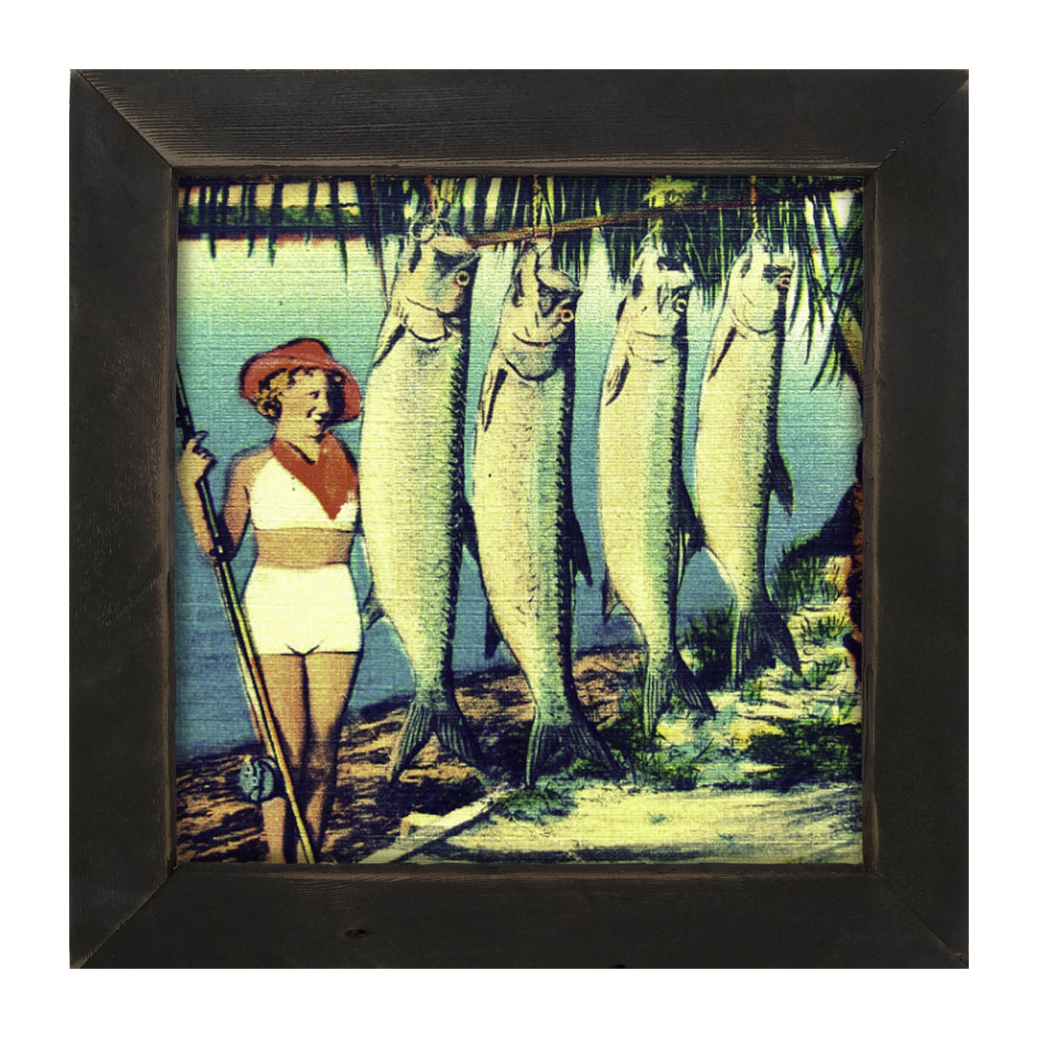Catch of The Day Postcard - Framed art