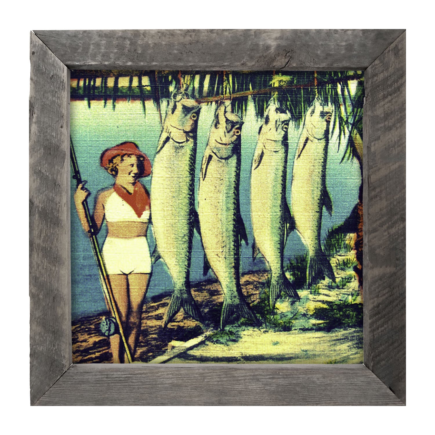 Catch of The Day Postcard - Framed art