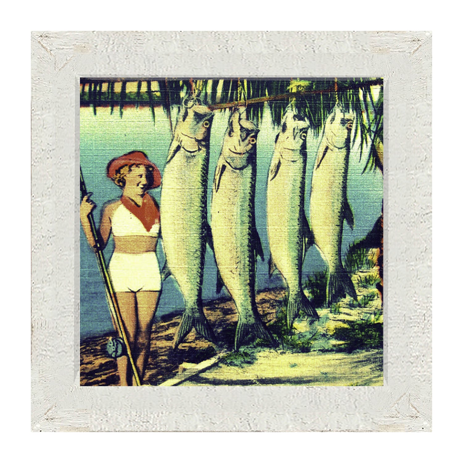 Catch of The Day Postcard - Framed art