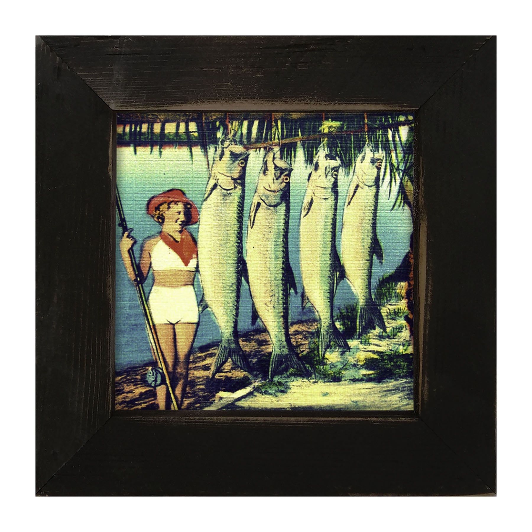 Catch of The Day Postcard - Framed art