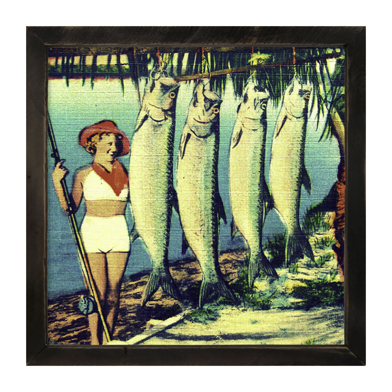 Catch of The Day Postcard - Framed art