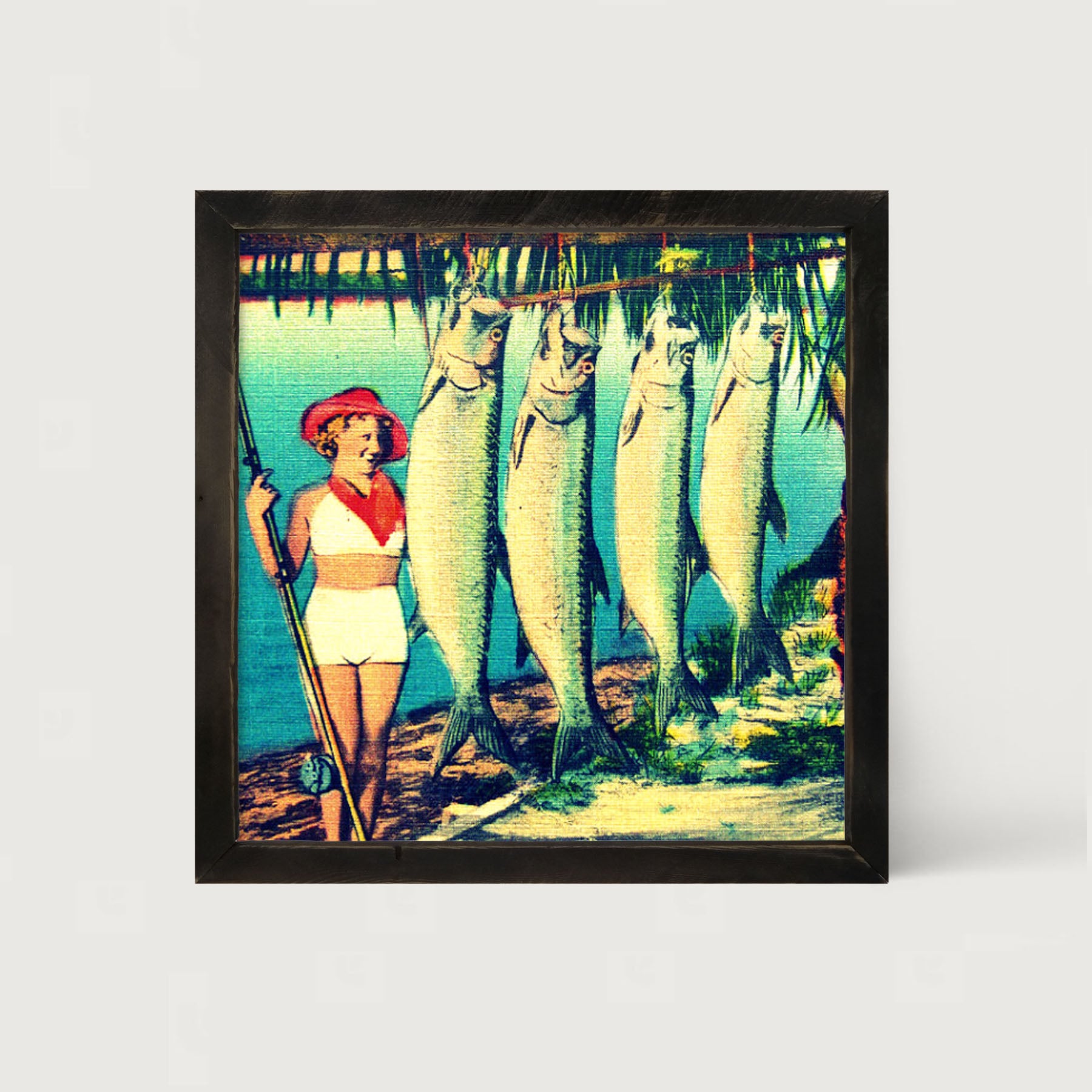 Catch of The Day Postcard - Framed art