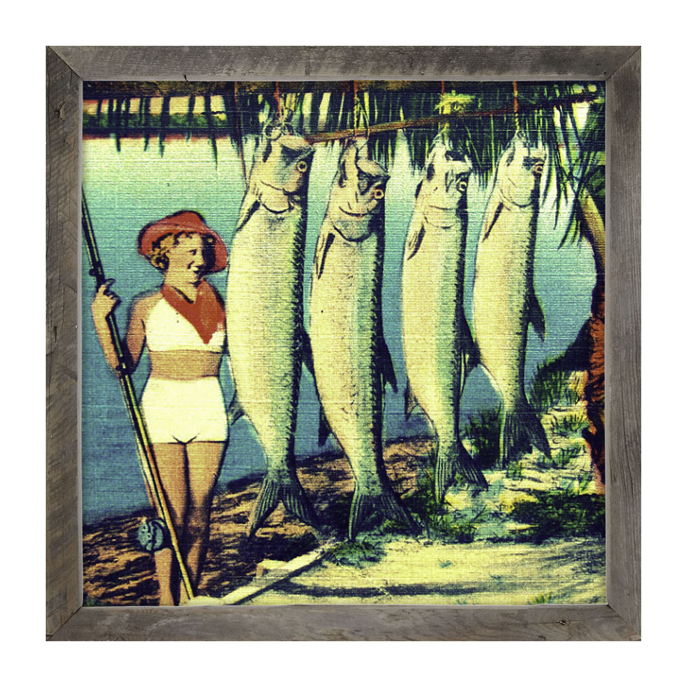 Catch of The Day Postcard - Framed art
