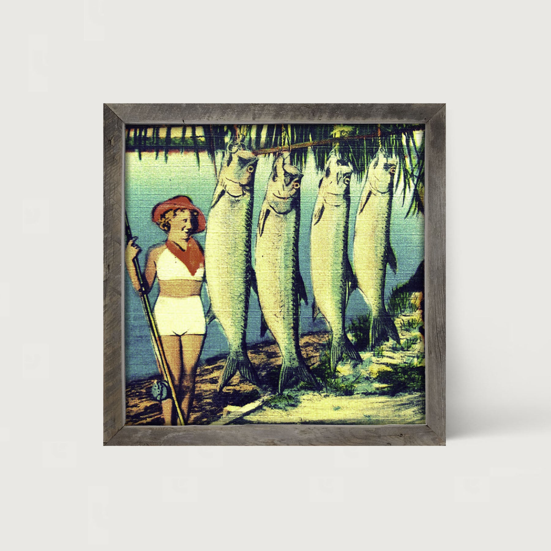 Catch of The Day Postcard - Framed art