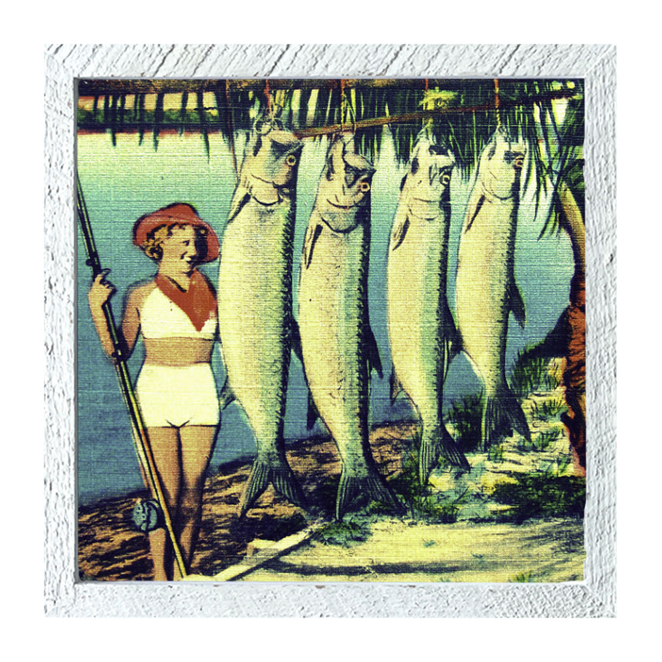 Catch of The Day Postcard - Framed art