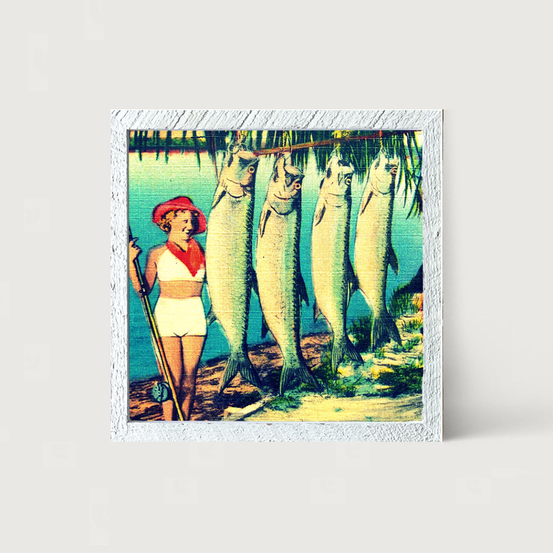 Catch of The Day Postcard - Framed art