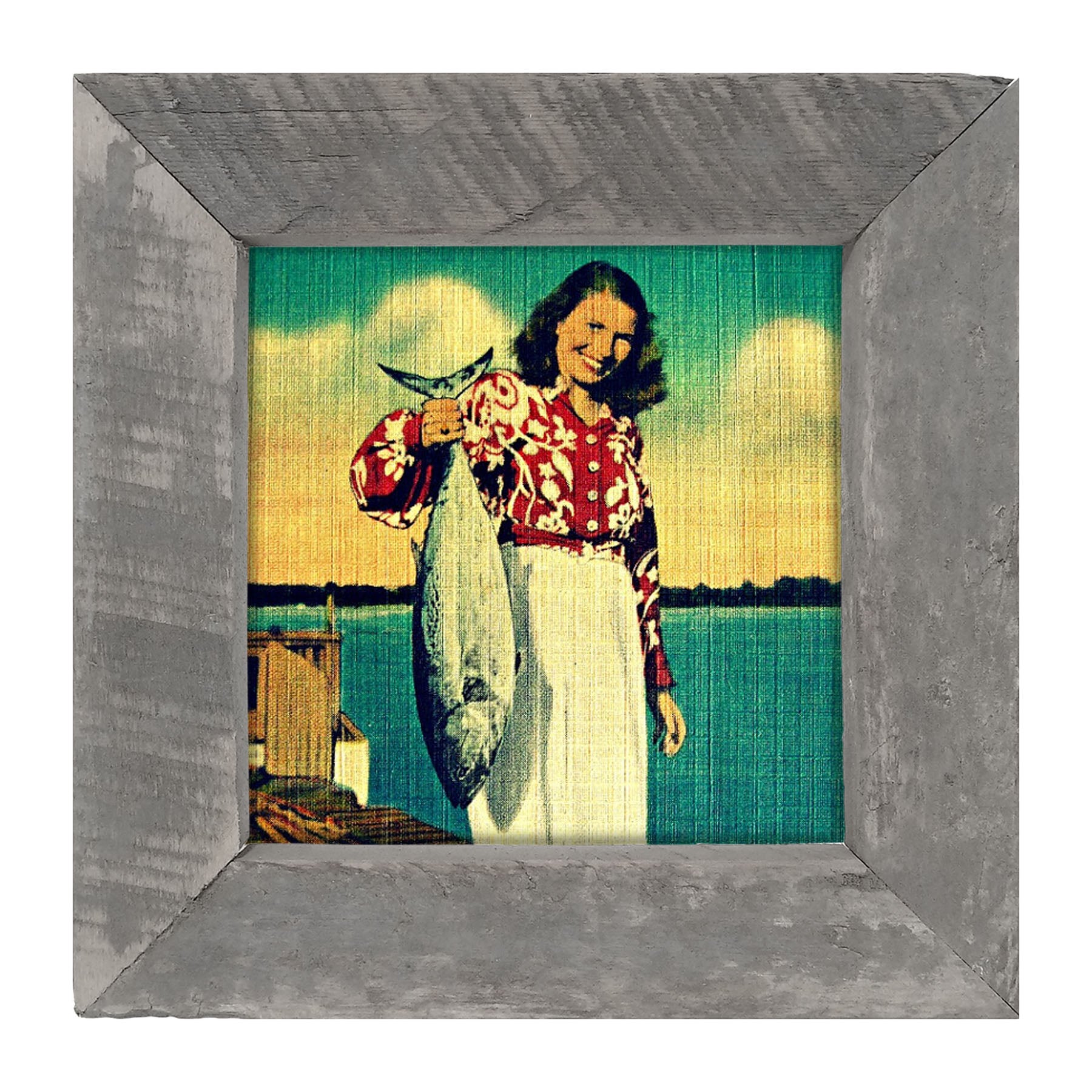 Her Catch - Framed art