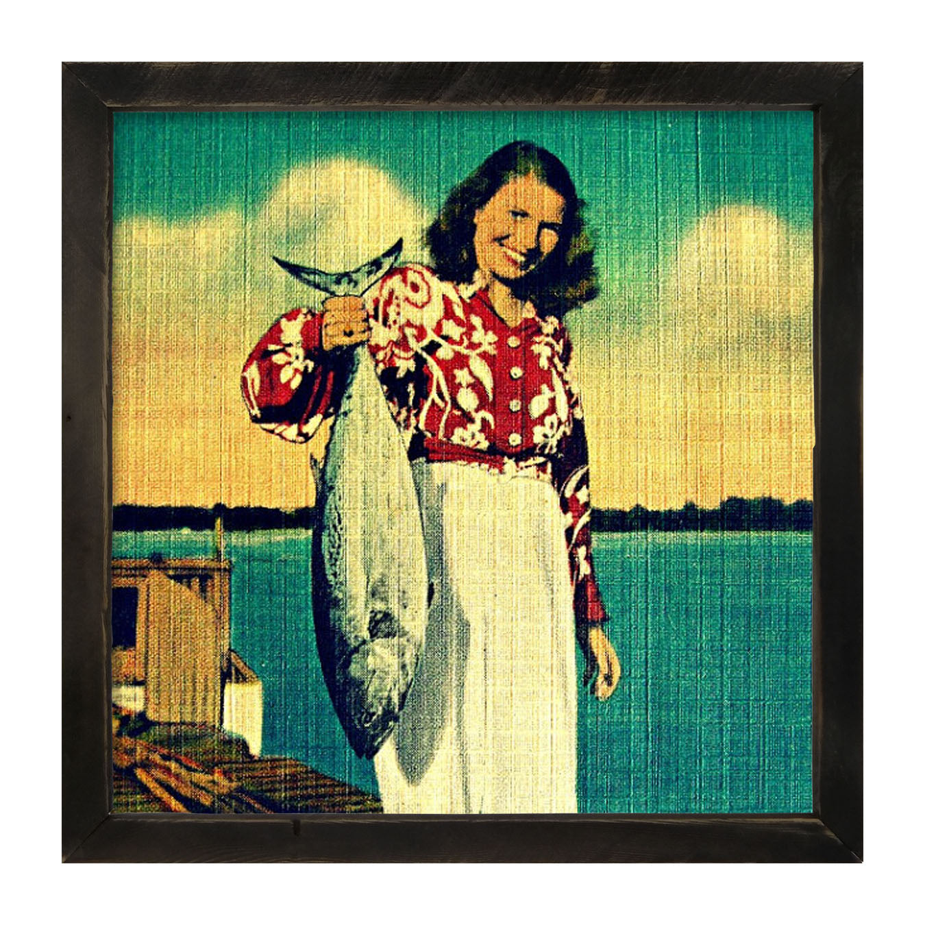 Her Catch - Framed art