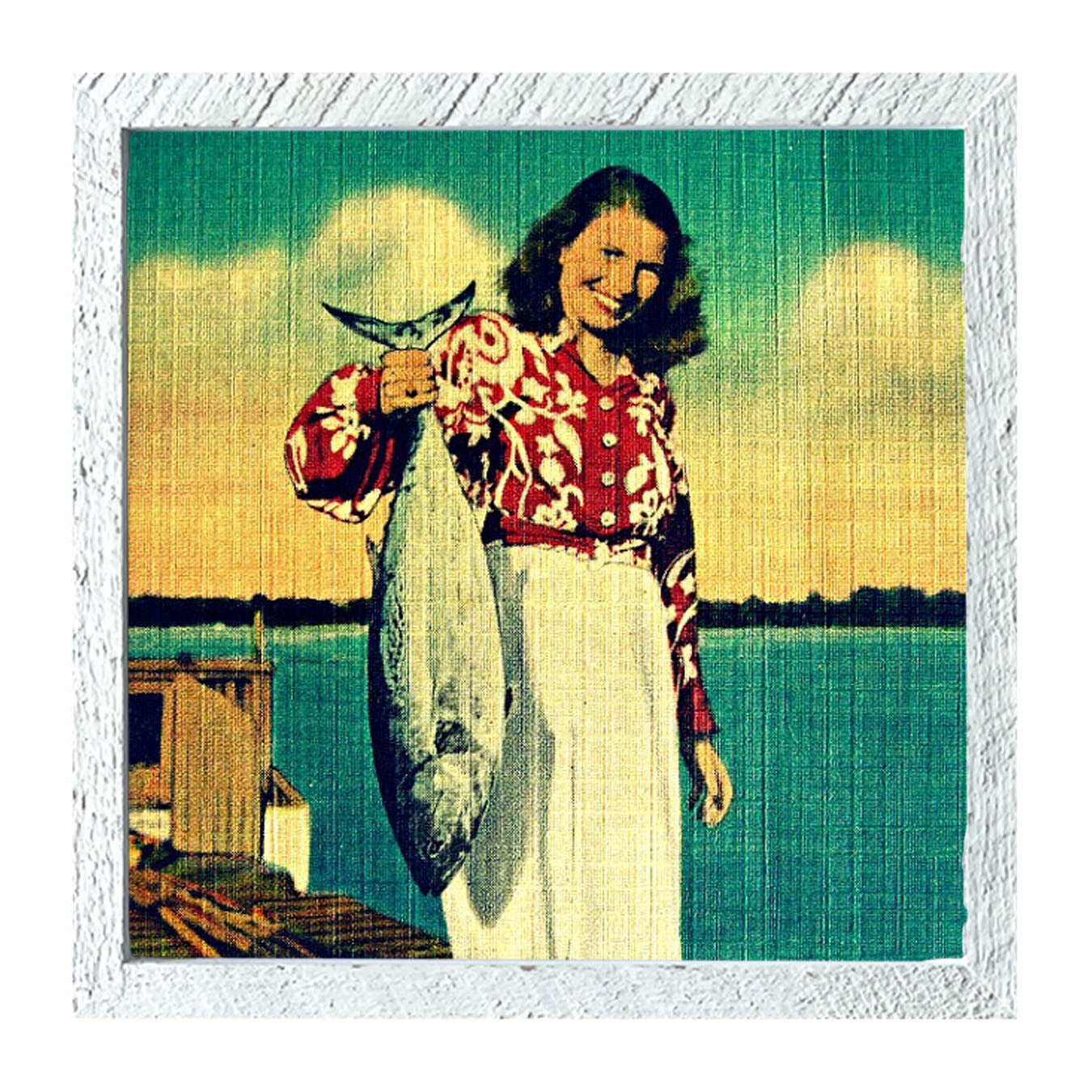 Her Catch - Framed art