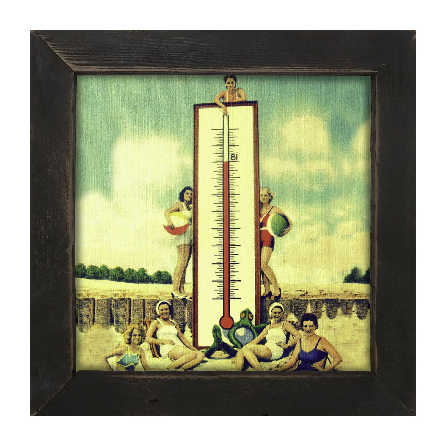 Hot Day at The Beach - Framed art