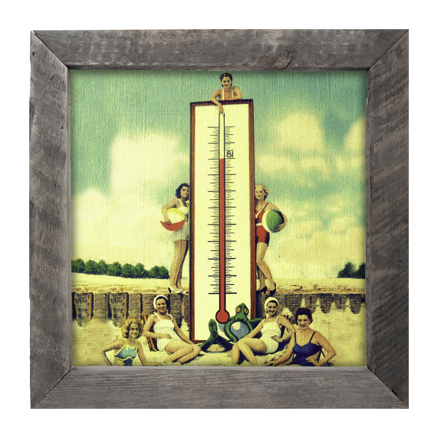 Hot Day at The Beach - Framed art
