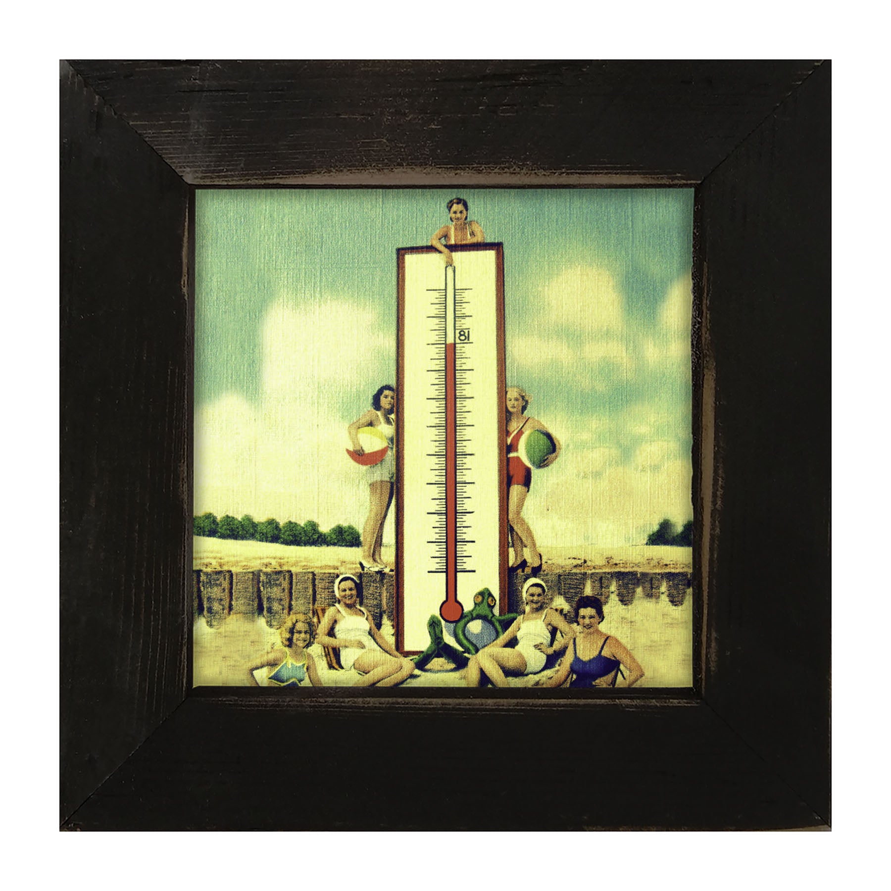 Hot Day at The Beach - Framed art