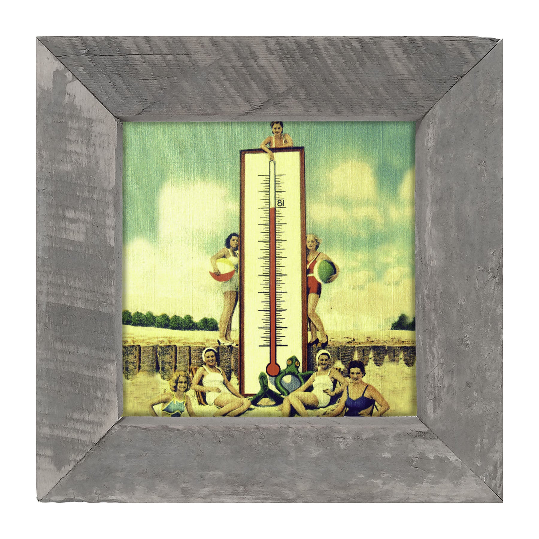 Hot Day at The Beach - Framed art
