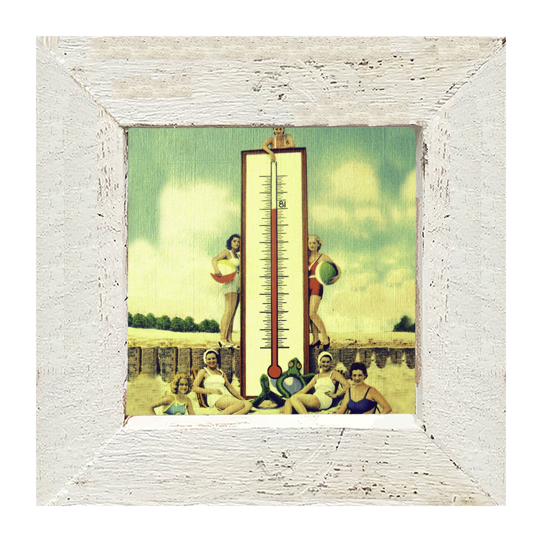Hot Day at The Beach - Framed art