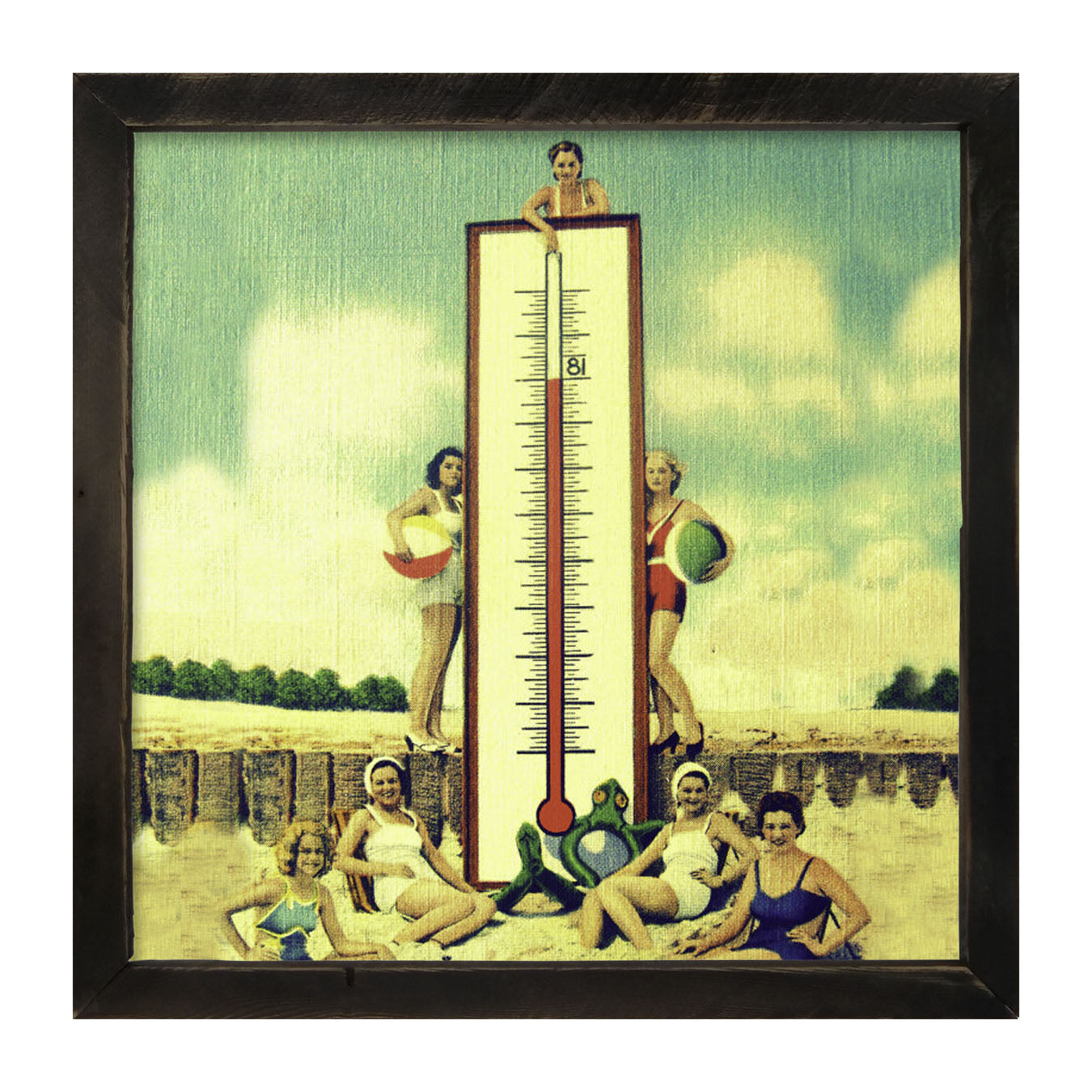 Hot Day at The Beach - Framed art